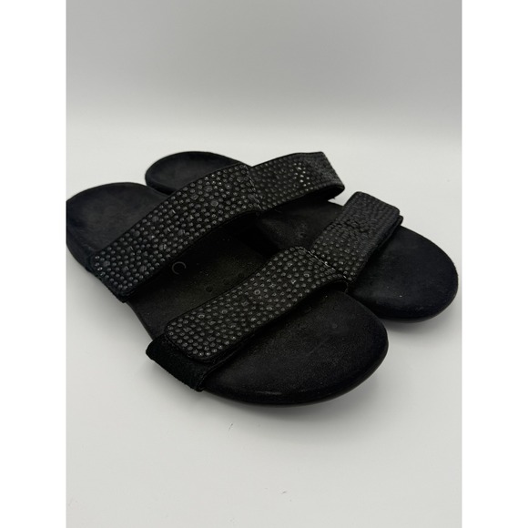 Vionic Shoes - Vionic Samoa Black Studded Slide Sandals Orthotic Adjustable Straps Womens 7/7.5